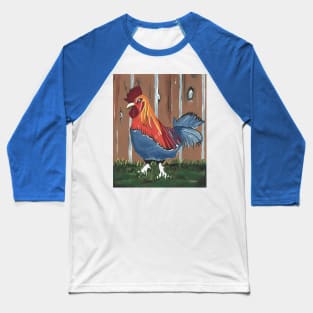 Barnyard Rooster Baseball T-Shirt